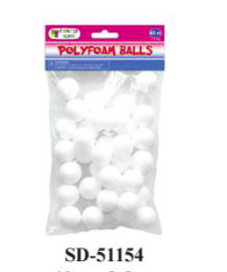 Polyfoam Balls 7cm 40pc