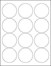 Weatherproof 2.5" Circle 12 LPS 5PK