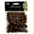 Macramé Beads,  Dark Brown Barrel 25g