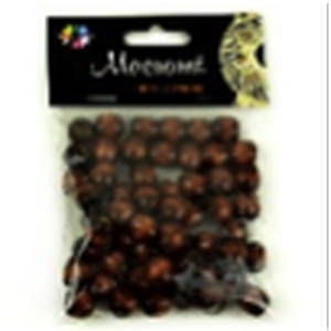 Macramé Beads,  Dark Brown Barrel 25g