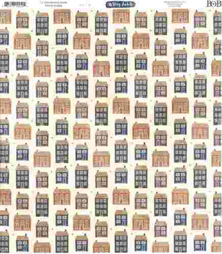 patterned paper - bb - january - stay awhile - 12x12 - home