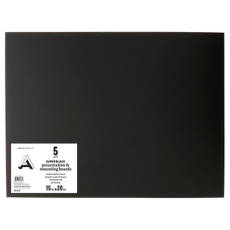 Super Black Presentation & Mounting Boards, Sheets, 8" x 10". 5 PACK