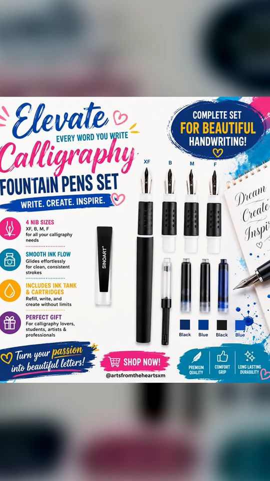 Elevate Calligraphy Pen Set reel still