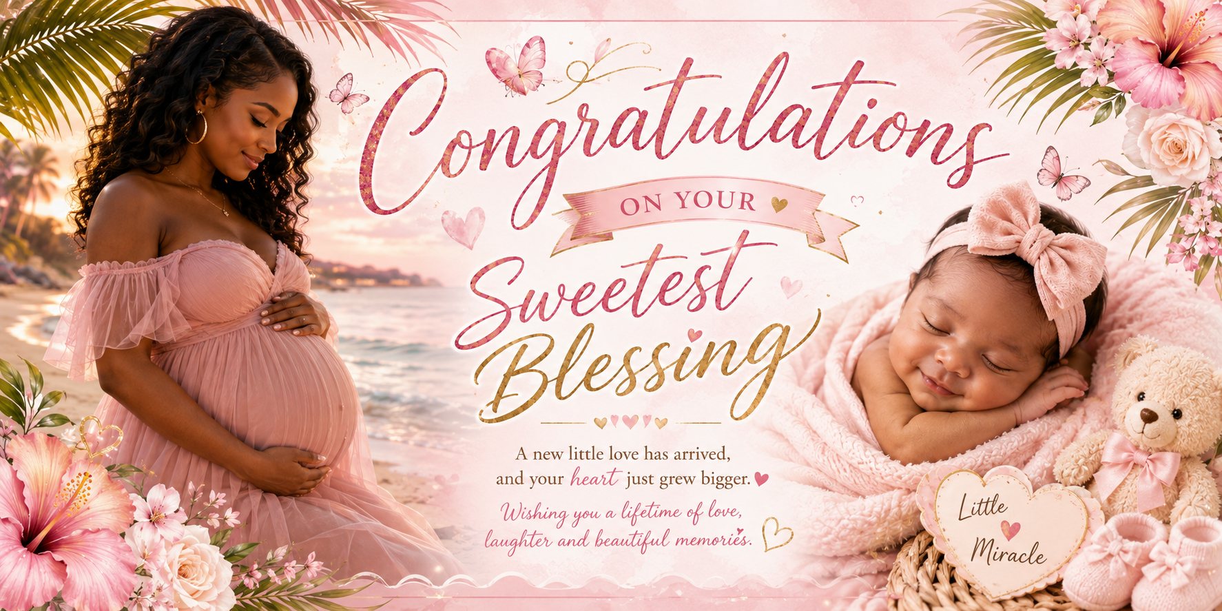 Congratulations new baby celebration banner